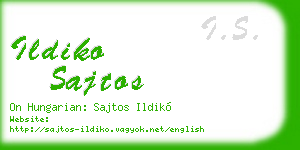 ildiko sajtos business card
